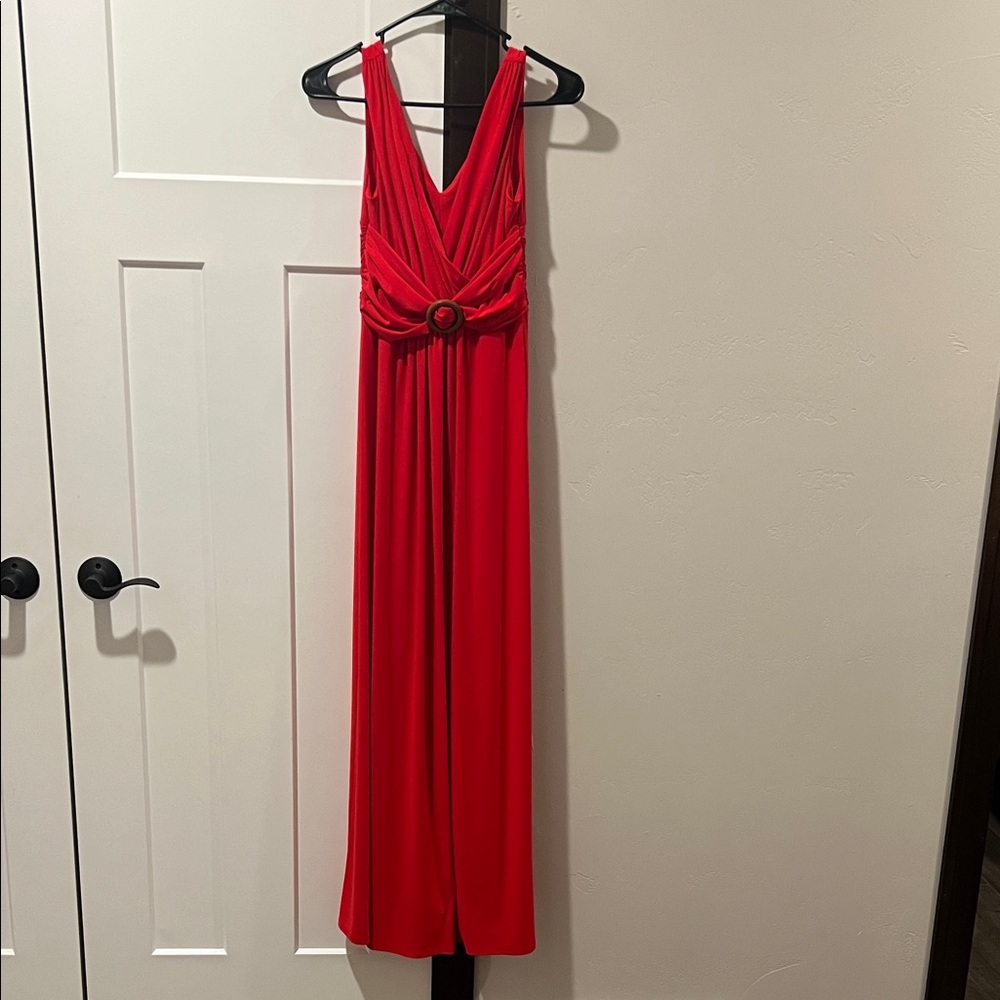 Chaps Vibrant Red Maxi Dress